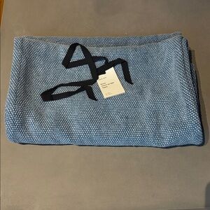 West Elm Blue Table Runner 14x90”